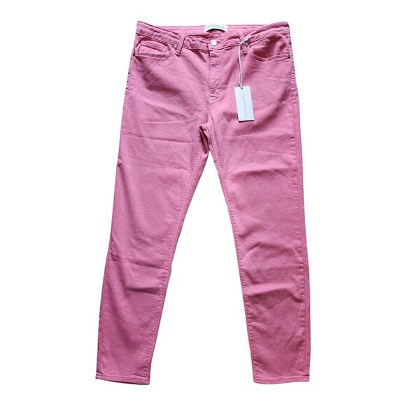 Just Black Denim High-Rise Skinny Cotton and Spandex Blend Pink Jeans Size 32 - Picture 1 of 10